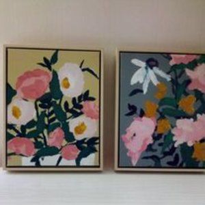OPALHOUSE 8" x 10" Floral Framed Canvas (2)